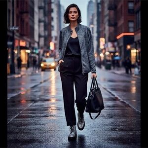 *30off3* NWOT. Women's Gray Fleece Jacket Size M Full-Zip Casual